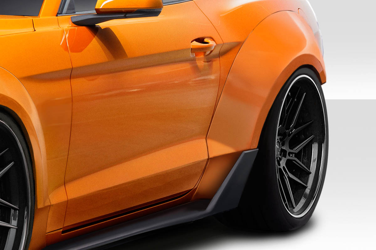 2016 Ford Mustang 0 Fender Flare Body Kit - 2015-2019 Ford Mustang Couture Grid Wide Body Rear Fender Flares - 4 piece