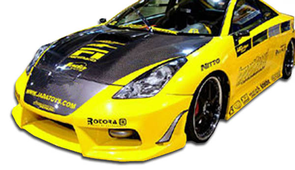 2000-2005 Toyota Celica Duraflex Bomber Body Kit - 4 Piece - Includes Bomber Front Bumper Cover (100171) Bomber Rear Bumper Cover (100172) Bomber Side Skirts Rocker Panels (100173)