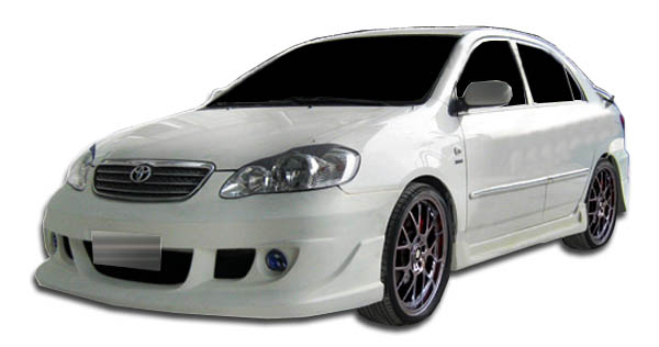 2003-2008 Toyota Corolla Duraflex Skylark Body Kit - 4 Piece - Includes Skylark Front Bumper Cover (104505) Skylark Rear Bumper Cover (104506) Skylark Side Skirts Rocker Panels (104507)