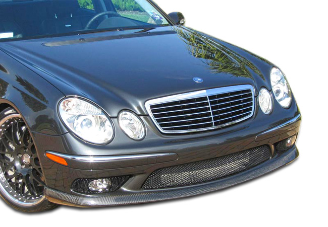 Fiberglass+ Front Lip-Add On Body Kit for 2005 Mercedes E Class   - 2003-2006 Mercedes Benz E55 W211 Duraflex BR-S Front Lip Under Spoiler Air Dam - 1 Piece