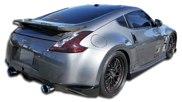 Fiberglass+ Rear Lip-Add On Body Kit for 2009 Nissan 370Z   - 2009-2019 Nissan 370Z Z34 Duraflex N-1 Rear Add On Bumper Extensions - 2 Piece