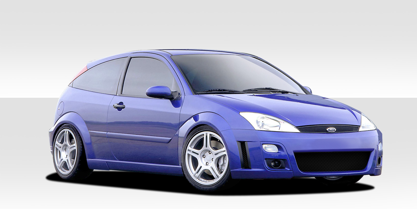 2000-2004 Ford Focus HB ZX3 ZX5 Duraflex F-Sport Body Kit - 4 Piece - Includes F-Sport Front Bumper Cover (107908) Pro DTM Side Sikirts (100045) Poison Rear Bumper Cover (100038)