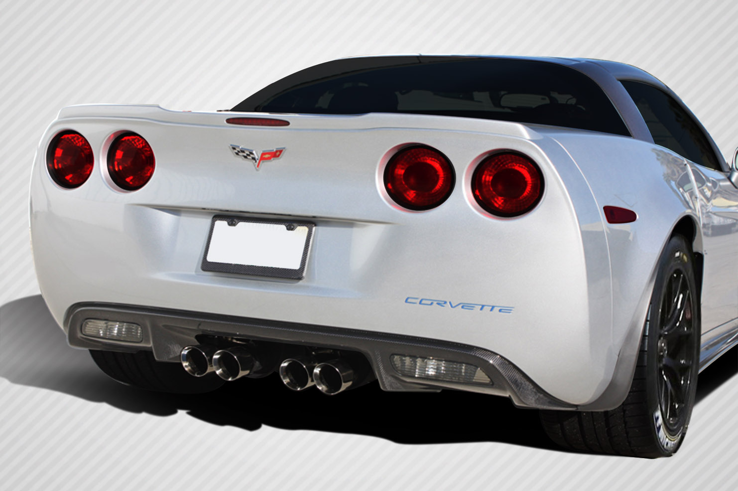 Carbon Fiber Rear Lip Add On Body Kit For 2008 Chevrolet Corvette