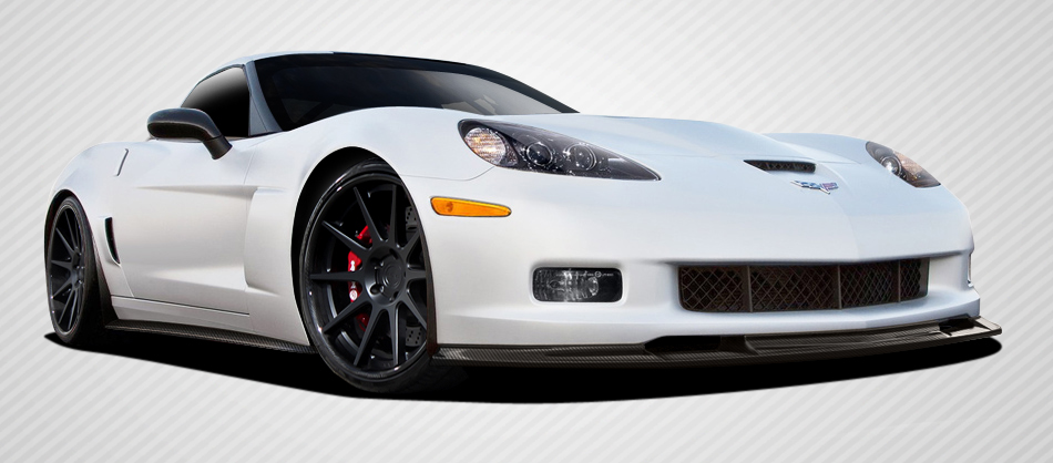 2005-2013 Chevrolet Corvette C6 ZO6 GS ZR1 Carbon Creations GT500 Body Kit - 4 Piece - Includes GT500 Front Lip Under Spoiler Air Dam (108407) GT500 Side Splitters (108409) GT500 Rear Diffuser (108411)