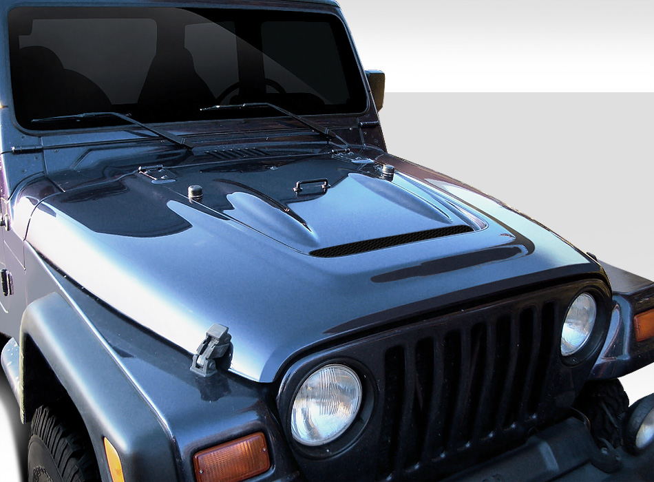 2002 Jeep Wrangler Fiberglass Hood Body Kit 1997 2006 Jeep Wrangler