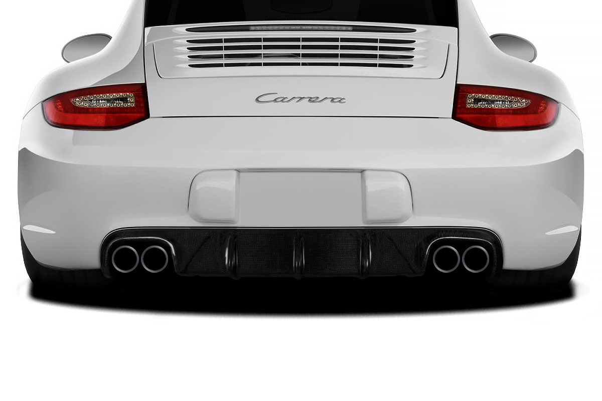 Rear Lip-Add On Body Kit for 2009 Porsche 997   - 2009-2011 Porsche 911 Carrera 997 C2 C2S C4 C4S Targa 4 Targa 4S Cabriolet Carbon AF-2 Rear Diffuser ( CFP ) - 1 Piece