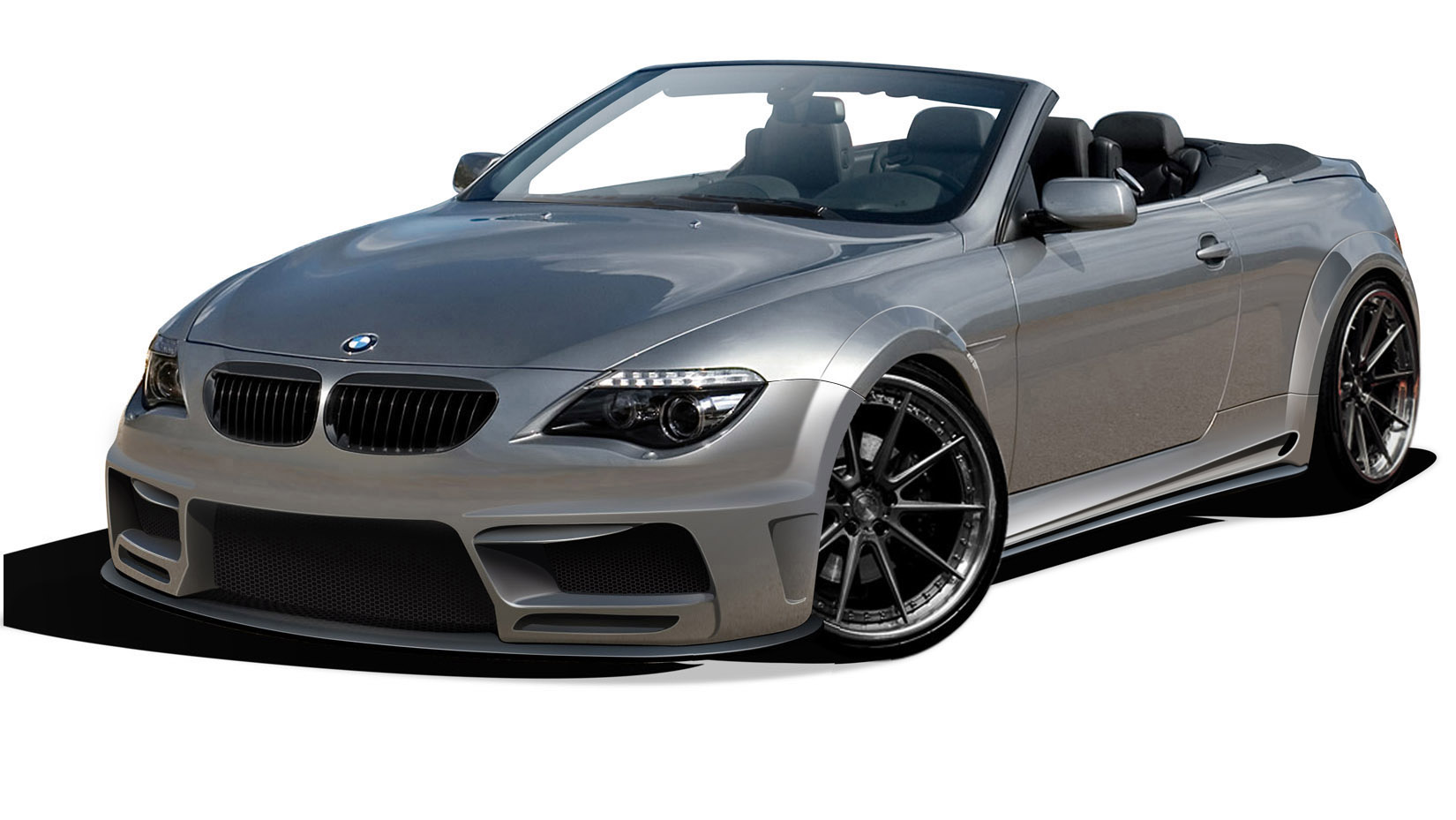 2004-2010 BMW 6 Series E63 E64 2DR Convertible AF-2 Wide Body Complete Kit ( GFK ) - 9 Piece - Includes AF-2 Wide Body Front Bumper Cover (109264) AF-2 Wide Body Front Lip Under Air Dam Spoiler (109265) AF-2 Wide Body Side Skirts Rocker Panels (109266) AF