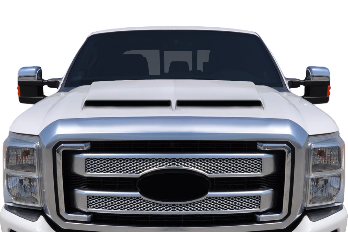 Fiberglass+ Hood Body Kit for 2011 Ford Super Duty   - 2011-2016 Ford Super Duty F250 F350 F450 Duraflex GT500 Hood - 1 Piece