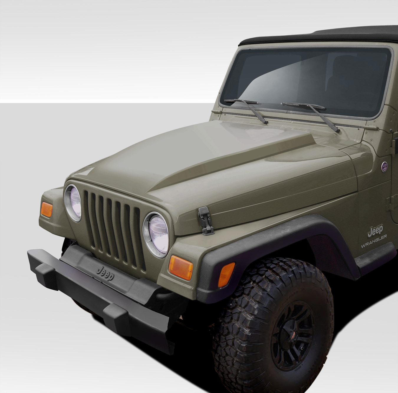 Hood Body Kit for 2003 Jeep Wrangler - 1997-2006 Jeep Wrangler Duraflex  Cowl Hood (non highline fenders) - 1 Piece | XSV