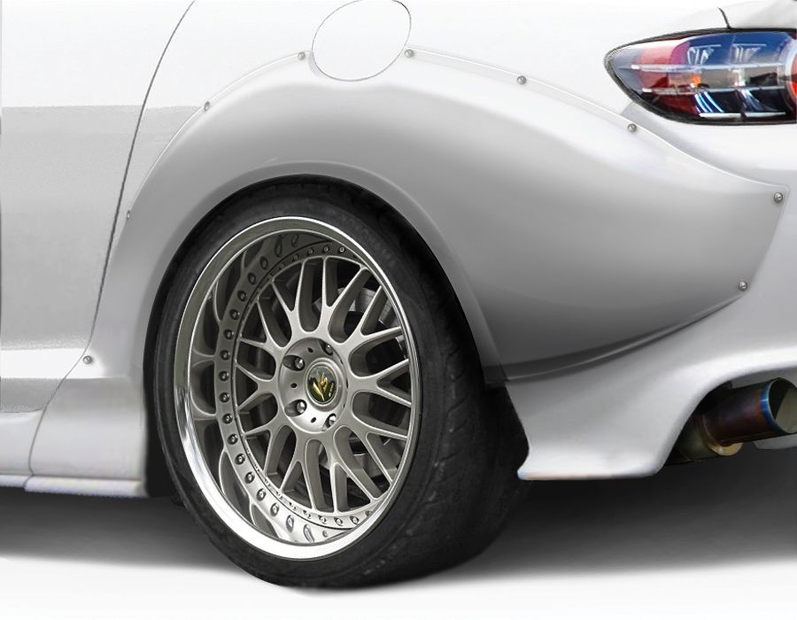 2009-2011 Mazda RX-8 Duraflex Orion Rear Fender Flares - 2 Piece