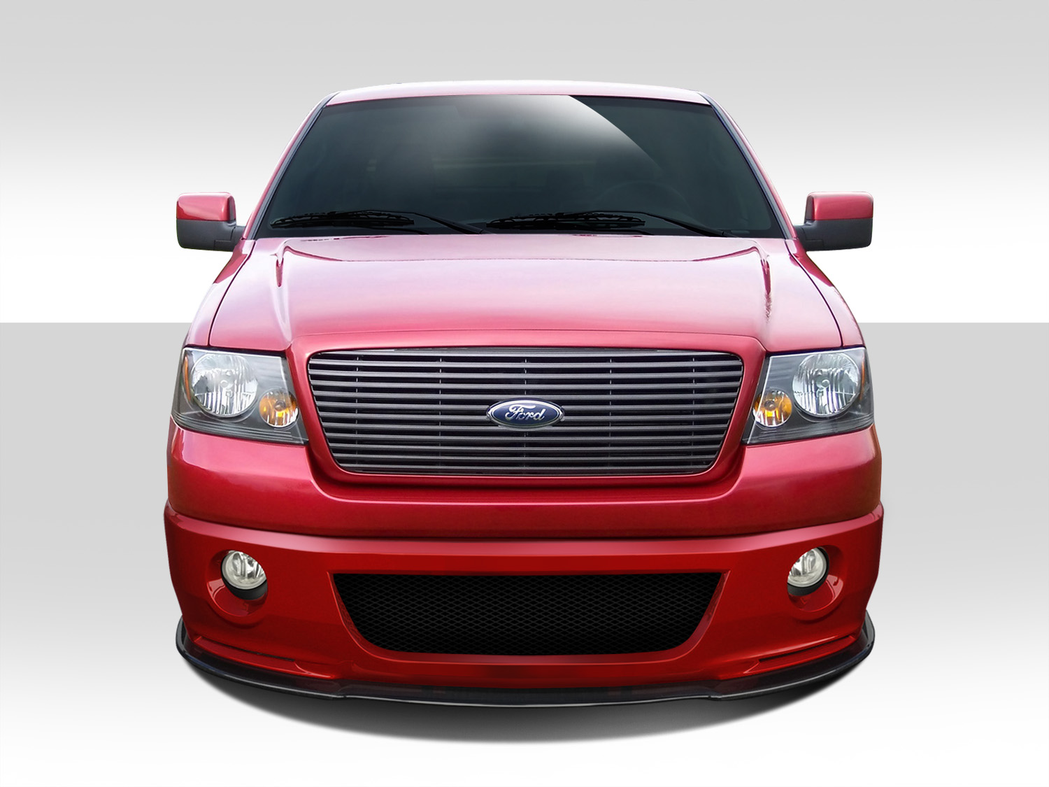 2004-2008 Ford F-150 Duraflex Super Snake Look Front Bumper Kit - 2 Piece - Includes Super Snake Look Front Bumper Cover (112218) Super Snake Look Front Lip Under Air Dam Spoiler (112219)