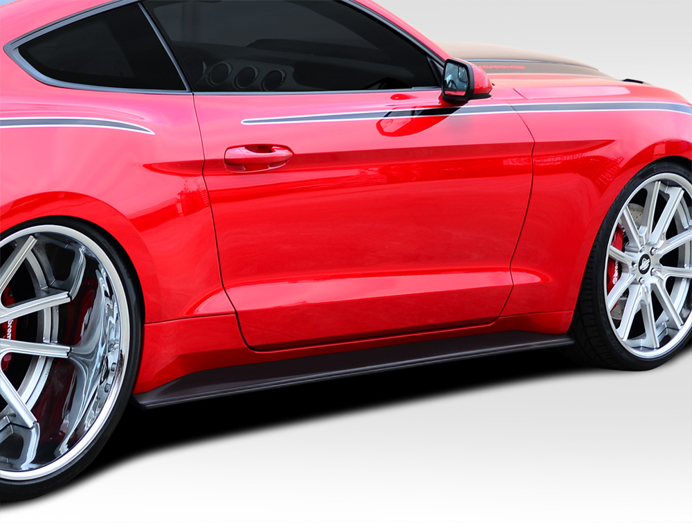 Fiberglass+ Sideskirts Body Kit for 2015 Ford Mustang   - 2015-2019 Ford Mustang Duraflex GT Concept Side Skirt Splitters - 2 Piece