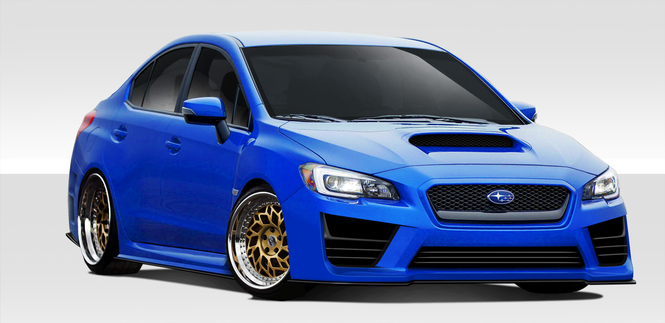 Fiberglass+ Kit Body Kit for 2015 Subaru WRX   - 2015-2019 Subaru WRX Duraflex NBR Concept Body Kit - 5 Piece - Includes NBR Concept Front Splitter (109826) NBR Concept Side Splitters (109827) NBR Concept Rear Splitters (109828)