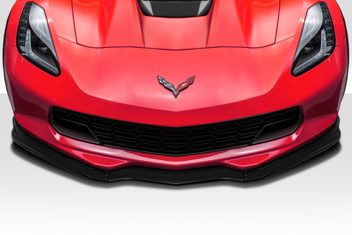 Fiberglass+ Front Lip-Add On Body Kit for 2014 Chevrolet Corvette   - 2014-2019 Chevrolet Corvette C7 Duraflex GT Concept Front Lip Under Air Dam Spoiler - 1 Piece