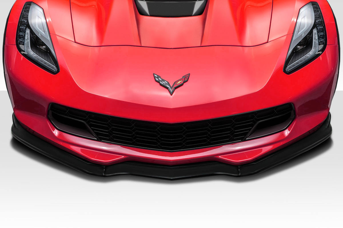 Fiberglass+ Front Lip-Add On Body Kit for 2014 Chevrolet Corvette   - 2014-2019 Chevrolet Corvette C7 Duraflex GT Concept Front Lip Under Air Dam Spoiler - 1 Piece