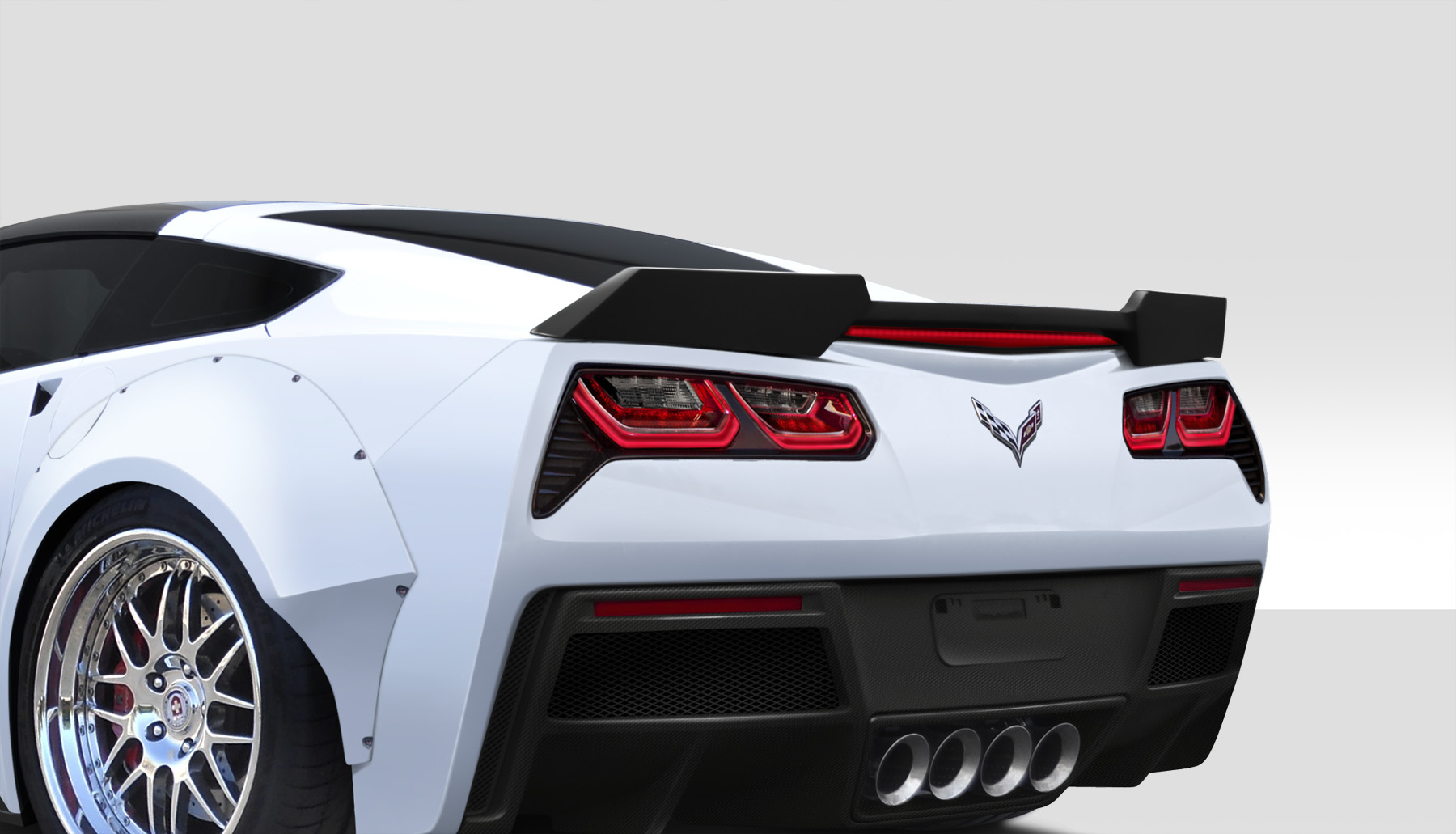 Fiberglass+ Wing Spoiler Body Kit for 2014 Chevrolet Corvette   - 2014-2019 Chevrolet Corvette C7 Duraflex Gran Veloce Wing- 1 Piece
