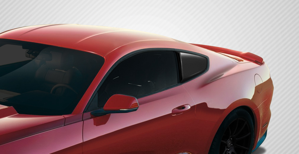 Carbon Fiber Scoop Body Kit for 2015 Ford Mustang   - 2015-2019 Ford Mustang Carbon Creations R-Spec Window Scoop - 2 Piece