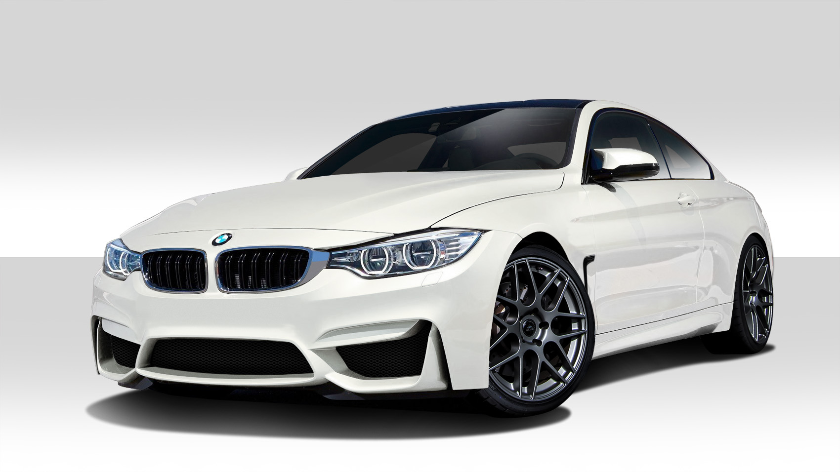 Fiberglass+ Kit Body Kit for 2014 BMW 4 Series   - 2014-2019 BMW 4 Series F32 M4 Look Kit - 4 Piece - Includes M4 Look Front Bumper Cover (112227), M4 Look Side Skirt Rocker Panels (112228), M4 Look Rear Bumper Cover (112229)