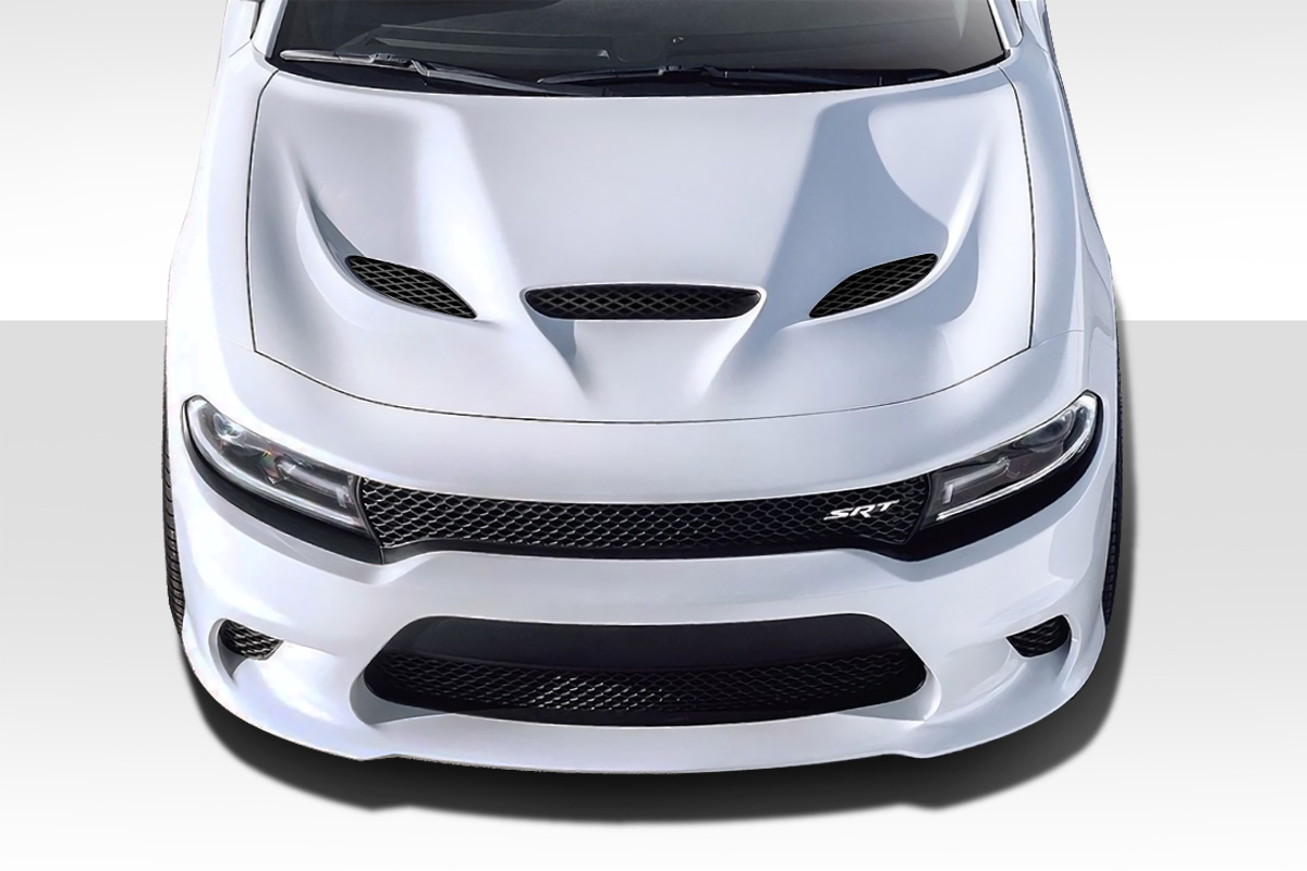 Fiberglass+ Hood Body Kit for 2015 Dodge Charger 0  - 2015-2019 Dodge Charger Duraflex Hellcat Look Hood - 1 Piece