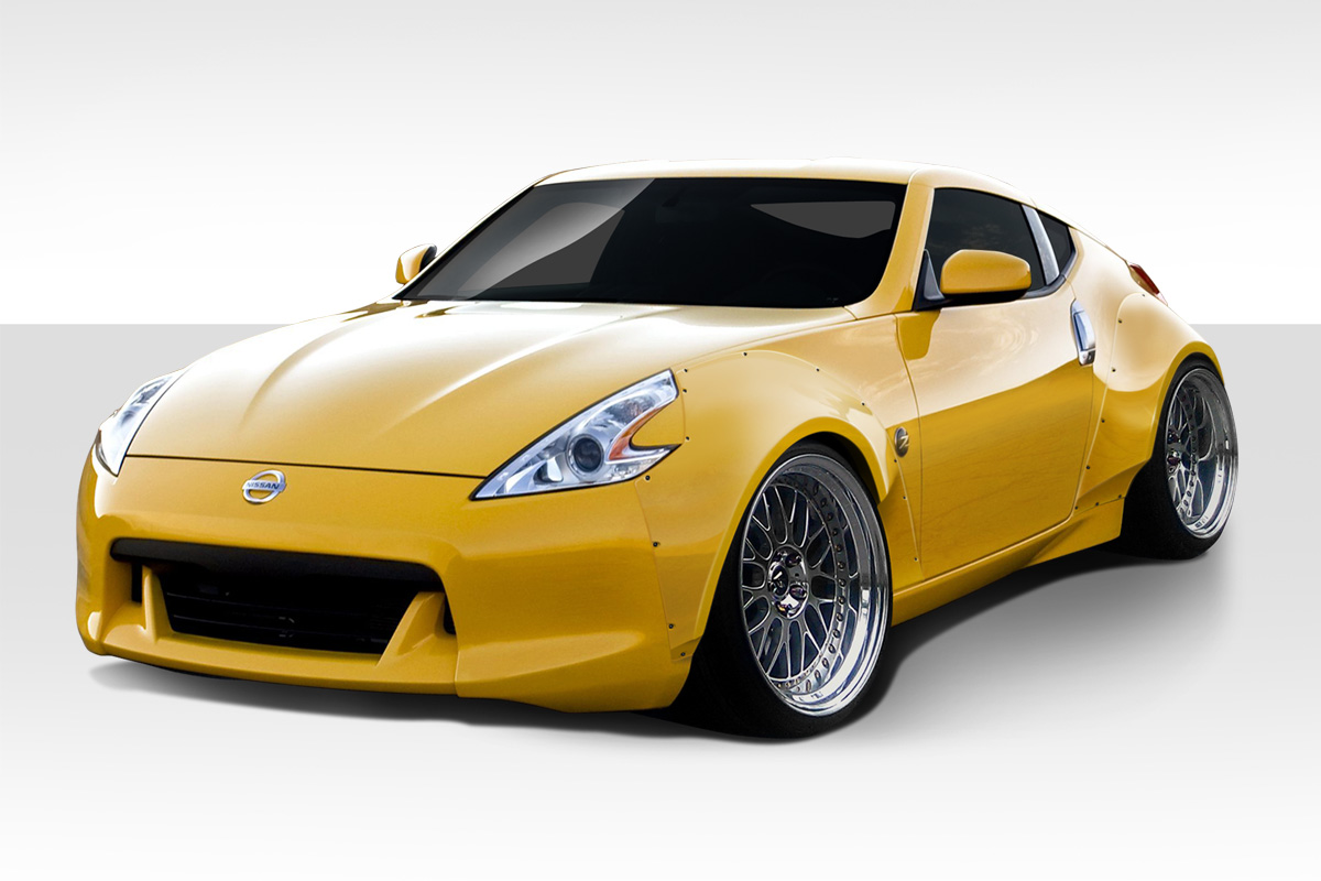 Fiberglass+ Kit Body Kit for 2009 Nissan 370Z 0  - 2009-2019 Nissan 370Z Z34 Duraflex Circuit Fender Flares Kit - 4 Piece - Includes Circuit Front Fender Flares ( 112596), Includes Circuit Rear Fender Flares ( 112597)