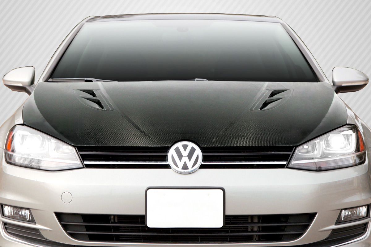 Carbon Fiber Hood Body Kit for 2015 Volkswagen Golf 0  - 2015-2019 Volkswagen Golf / GTI Carbon Creations DriTech K Design Hood - 1 Piece