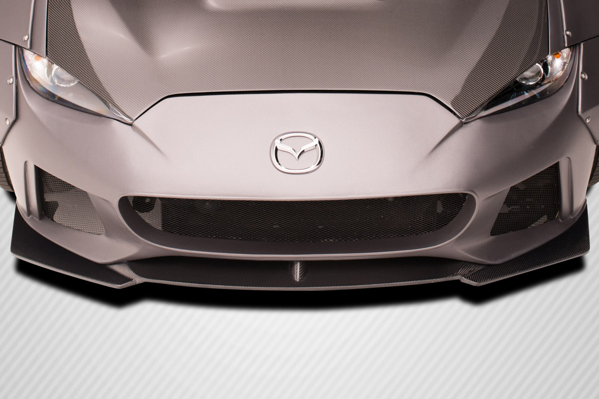 Carbon Fiber Front Lip-Add On Body Kit for 2016 Mazda Miata 0  - 2016-2019 Mazda Miata Carbon Creations Circuit Front Lip - 1 Piece