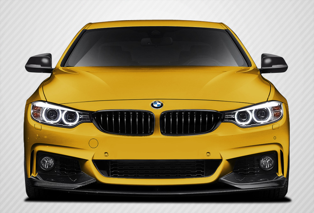 Carbon Fiber Front Lip-Add On Body Kit for 2014 BMW 4 Series   - 2014-2019 BMW 4 Series F32 Carbon Creations DriTech M Performance Look Front Spoiler Splitters - 3 Piece