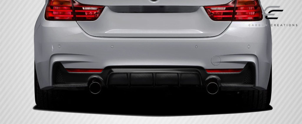 Carbon Fiber Rear Lip-Add On Body Kit for 2014 BMW 4 Series   - 2014-2019 BMW 4 Series F32 Carbon Creations DriTech M Performance Look Rear Diffuser - 1 Piece