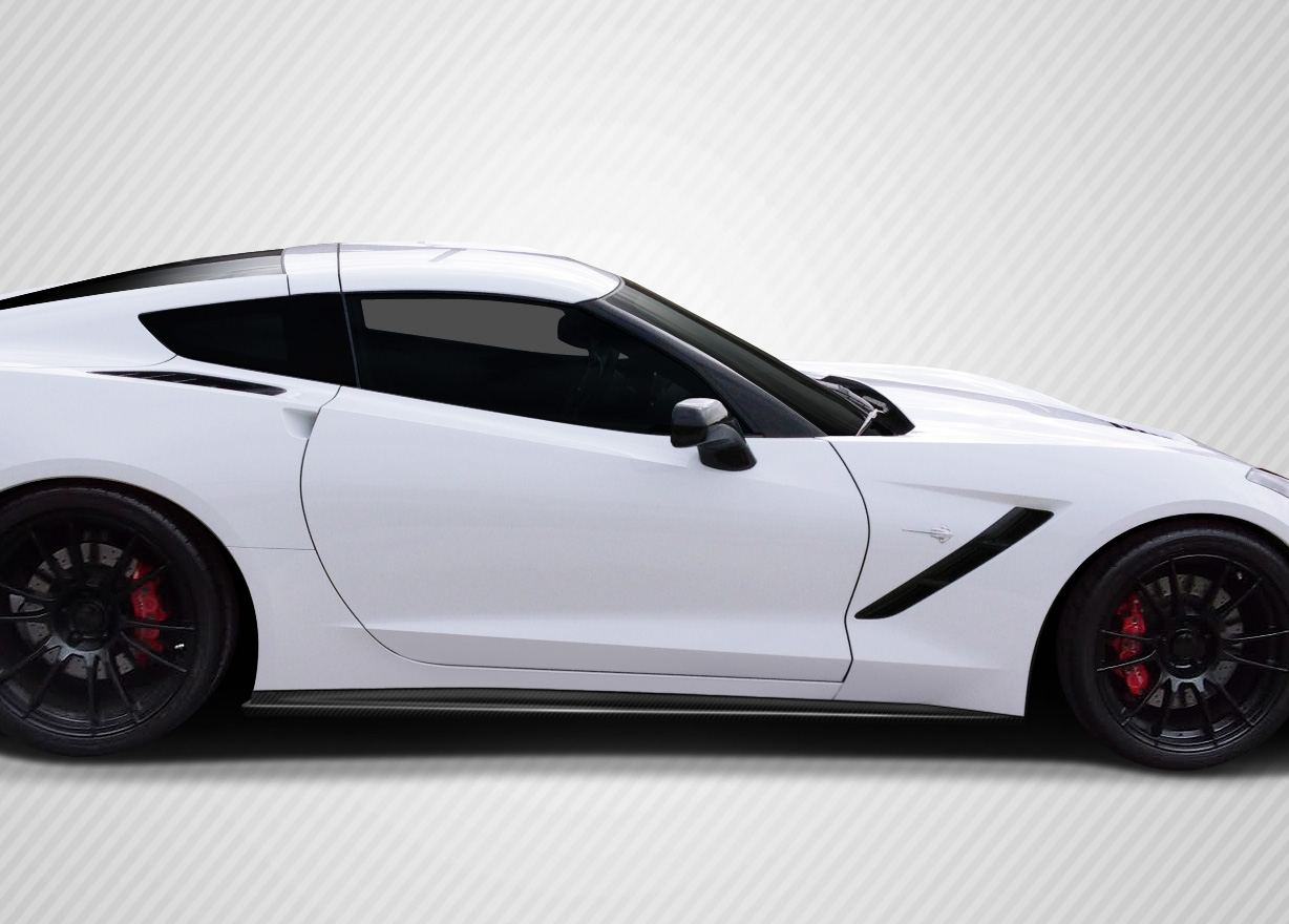 Carbon Fiber Sideskirts Body Kit for 2014 Chevrolet Corvette   - 2014-2019 Chevrolet Corvette C7 Carbon Creations DriTech Apex Side Splitters - 2 Piece