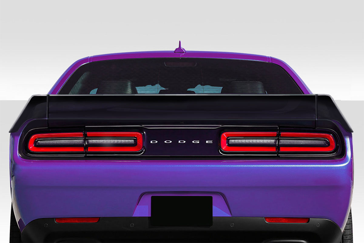 Fiberglass+ Wing Spoiler Body Kit for 2008 Dodge Challenger 0  - 2008-2019 Dodge Challenger Duraflex Novara Wing - 3 Piece