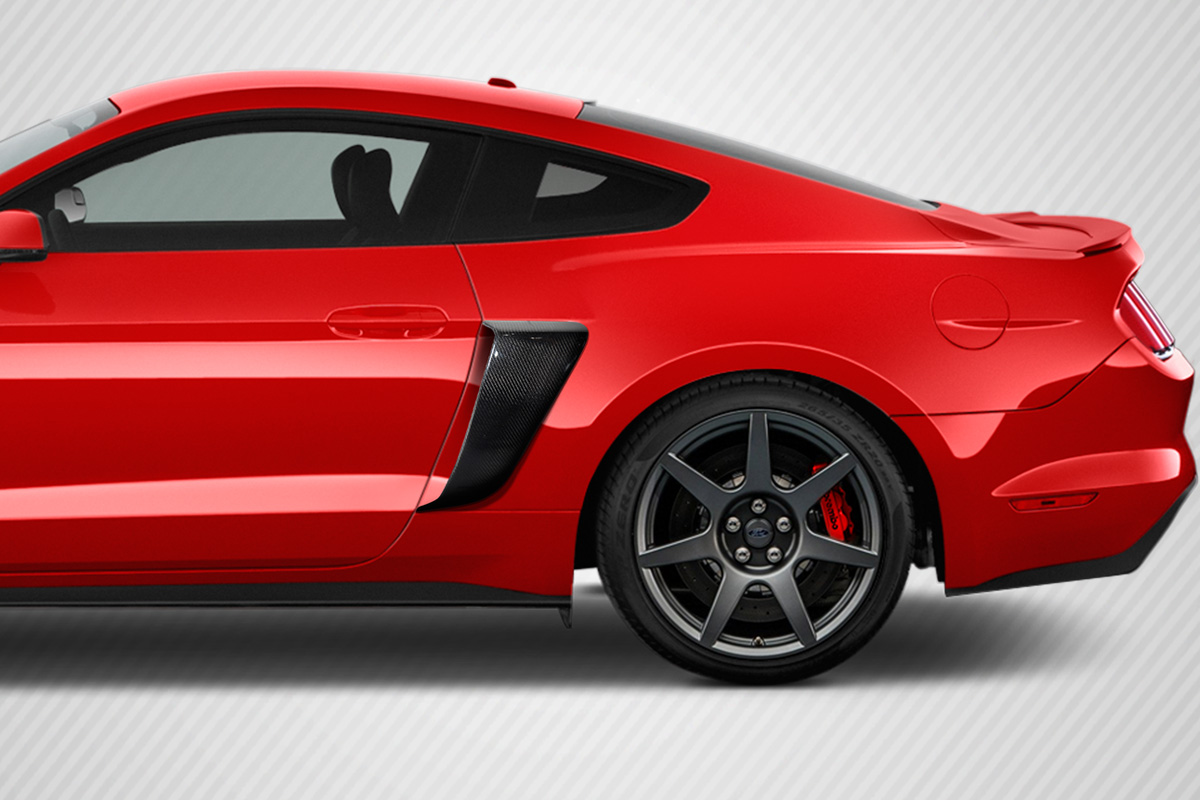 Carbon Fiber Scoop Body Kit for 2015 Ford Mustang 0  - 2015-2019 Ford Mustang Carbon Creations CVX Side Scoops - 2 Piece