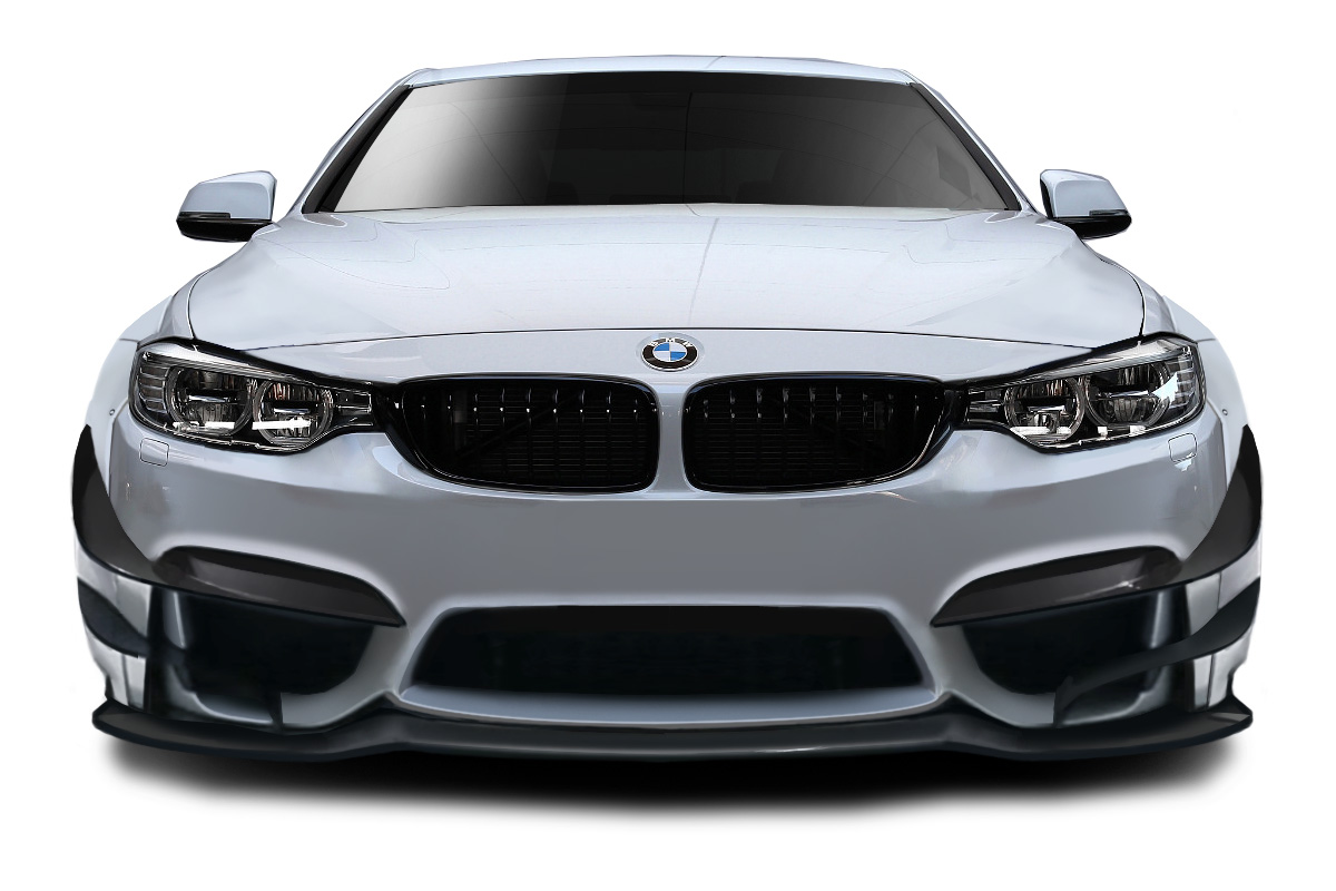 Fiberglass+ Front Lip-Add On Body Kit for 2014 BMW 4 Series 0  - 2014-2019 BMW 4 Series F32 AF-1 Wide Body Front Lip Spoiler - 1 Piece ( GFK ) ( Must be used with Couture M4 Look Front Bumper )