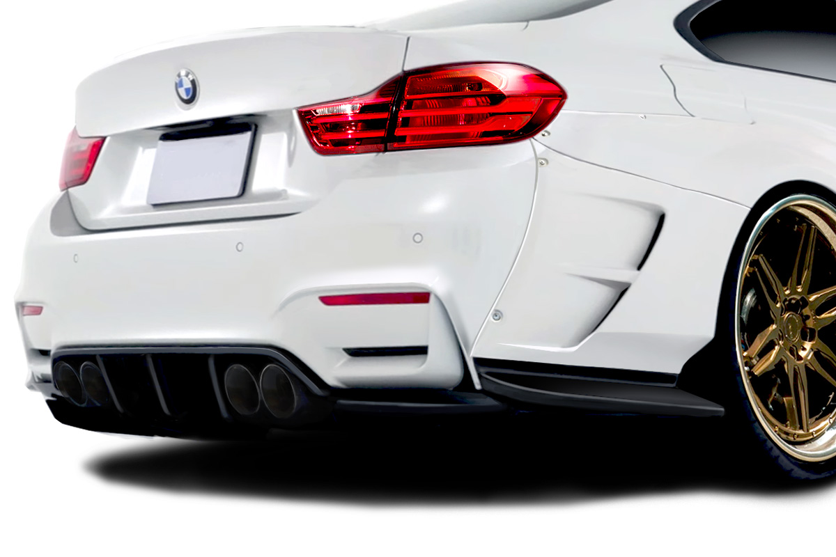 Fiberglass+ Rear Lip-Add On Body Kit for 2014 BMW 4 Series 0  - 2014-2019 BMW 4 Series F32 AF-1 Wide Body Rear Add ons - 2 Piece ( GFK ) ( Must be used with Couture M4 Look Rear Bumper )
