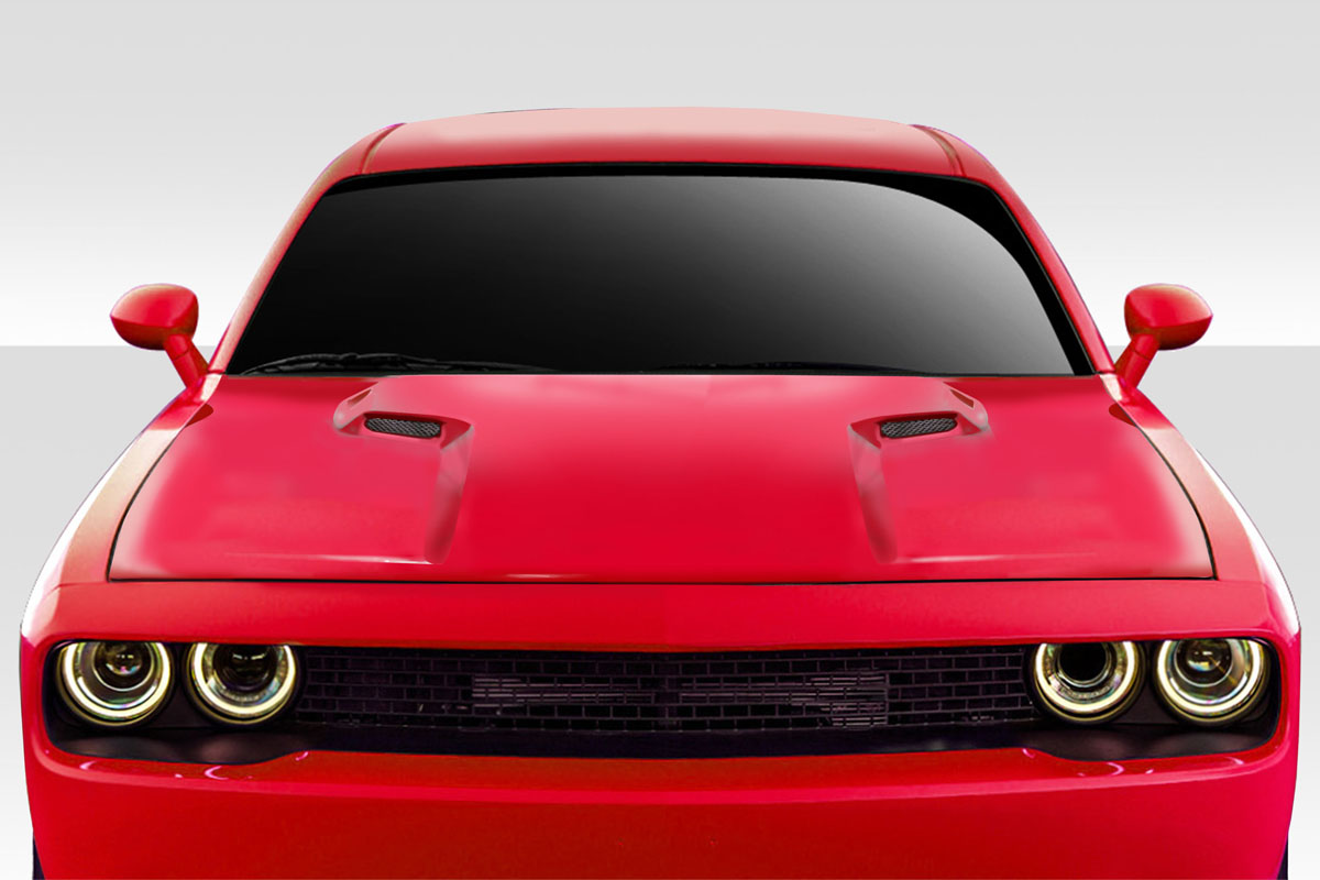 Fiberglass+ Hood Body Kit for 2008 Dodge Challenger 0  - 2008-2019 Dodge Challenger Duraflex SRT Look Hood - 1 Piece