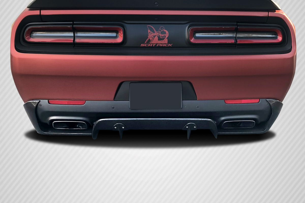 Carbon Fiber Rear Lip-Add On Body Kit for 2015 Dodge Challenger 0  - 2015-2019 Dodge Challenger Carbon Creations Circuit Rear Diffuser - 3 Piece