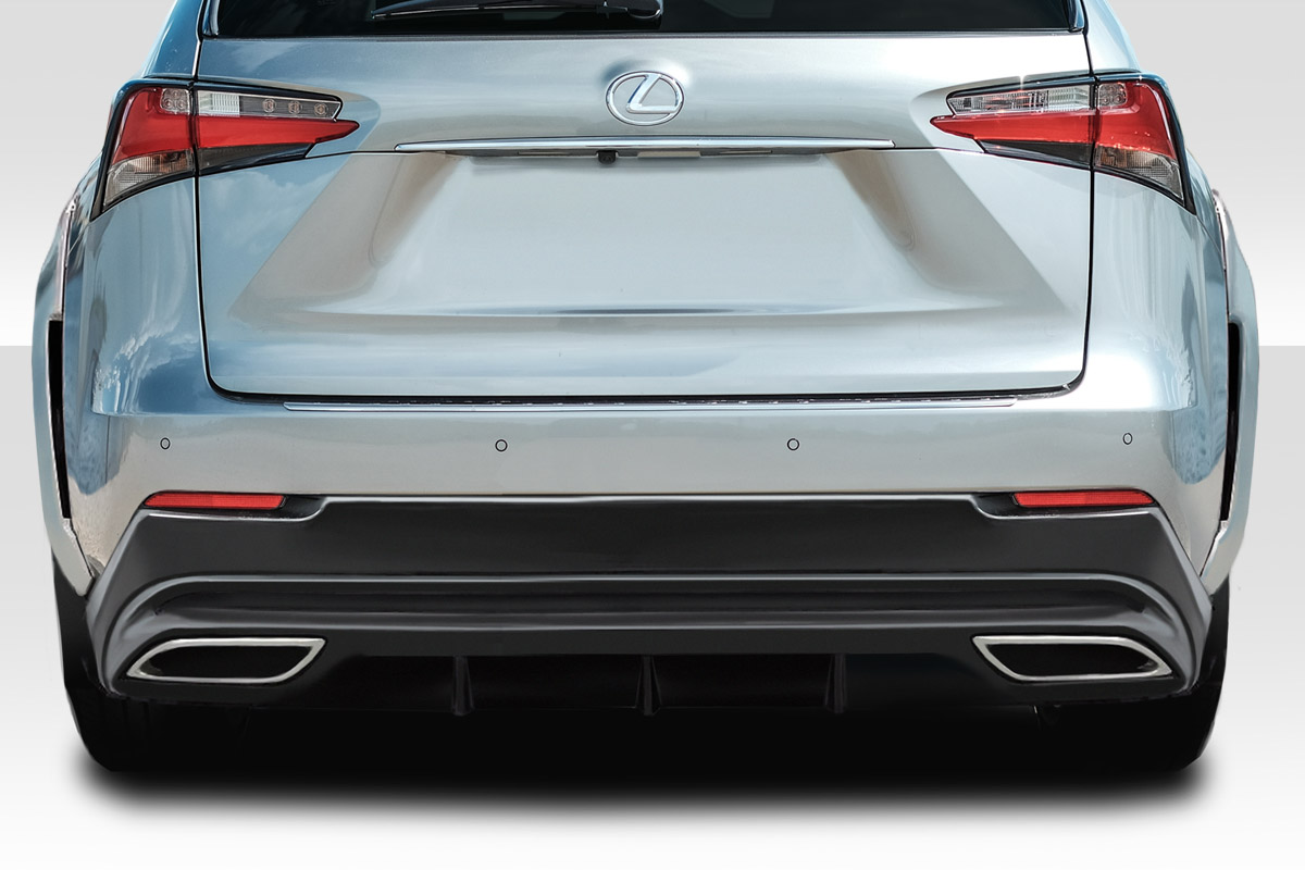 Fiberglass+ Rear Lip-Add On Body Kit for 2015 Lexus NX 0  - 2015-2019 Lexus NX Series NX200T NX300H Duraflex Addax Rear Lip Spoiler - 1 Piece ( F-Sport models only)