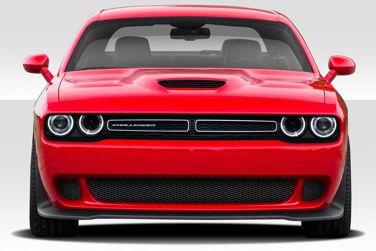 Fiberglass+ Front Lip-Add On Body Kit for 2008 Dodge Challenger 0  - 2008-2019 Dodge Challenger Duraflex Hellcat Look Front Lip - 1 Piece