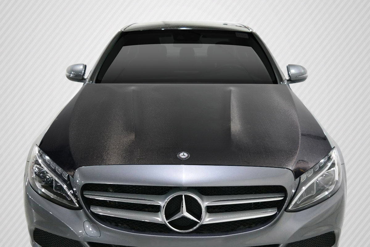 Carbon Fiber Hood Body Kit for 2015 Mercedes C Class 0  - 2015-2019 Mercedes C Class W205 Carbon Creations DriTech C63 Look Hood - 1 Piece