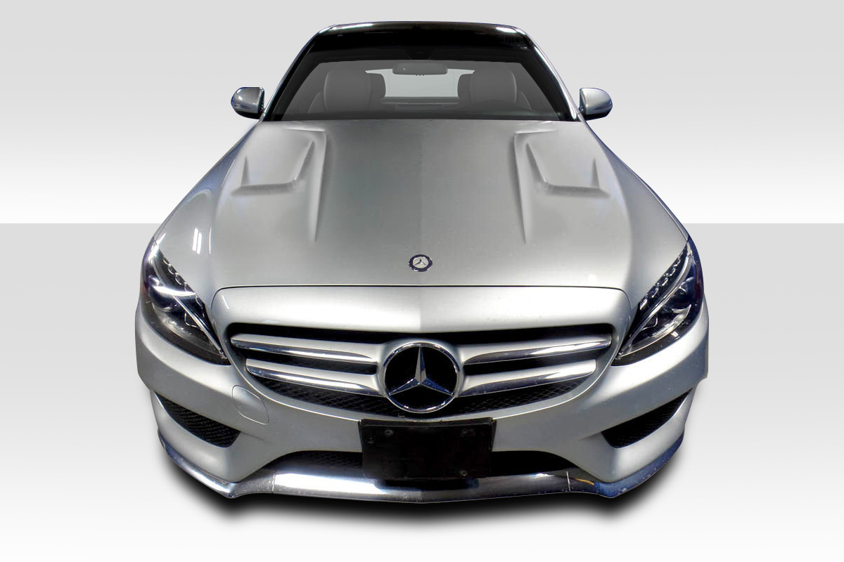 Fiberglass+ Hood Body Kit for 2015 Mercedes C Class 0  - 2015-2019 Mercedes C Class W205 Duraflex Eros Version 1 Hood - 1 Piece