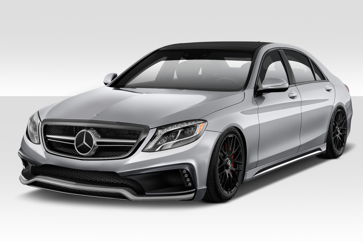 Fiberglass+ Kit Body Kit for 2014 Mercedes S Class 0  - 2014-2019 Mercedes S Class W222 Duraflex W-1 Body Kit - 4 Piece - Includes W-1 Front Bumper (113928) W-1 Side Skirts (113929) W-1 Rear Bumper (113930)