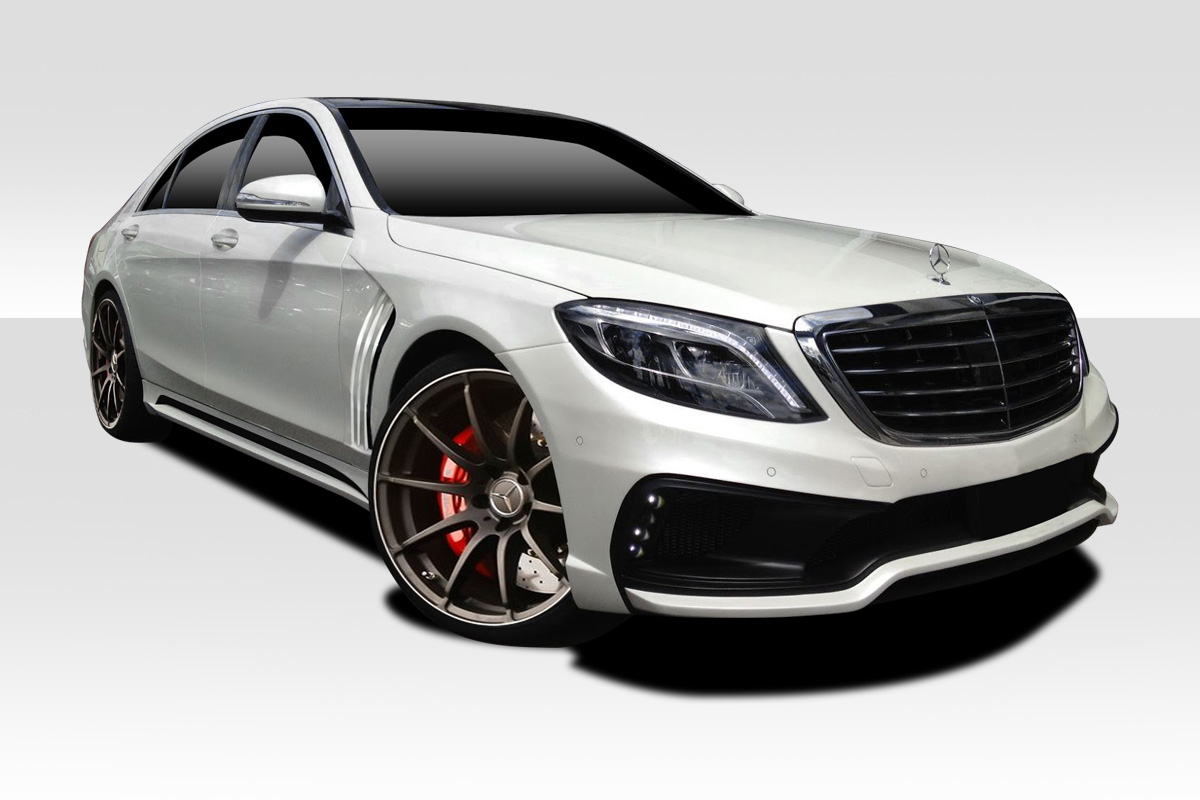 Fiberglass+ Kit Body Kit for 2014 Mercedes S Class 0  - 2014-2019 Mercedes S Class W222 Duraflex W-1 Body Kit - 8 Piece - Includes W-1 Front Bumper (113928) W-1 Side Skirts (113929) W-1 Rear Bumper (113930) W-1 Fenders (113931) W-1 Roof Wing Spoiler (113932) W-1 Wing Spoiler (113933)