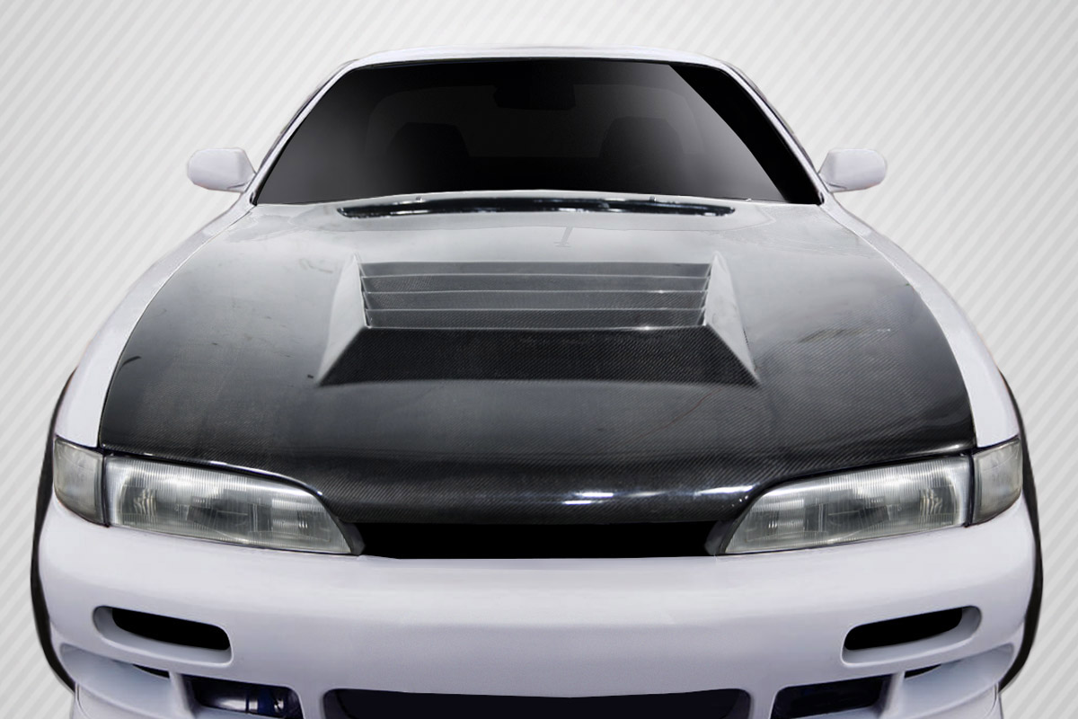1995 Nissan 240SX 0 Hood Body Kit - 1995-1996 Nissan 240SX S14 Carbon Creations D-Spec Hood - 1 Piece