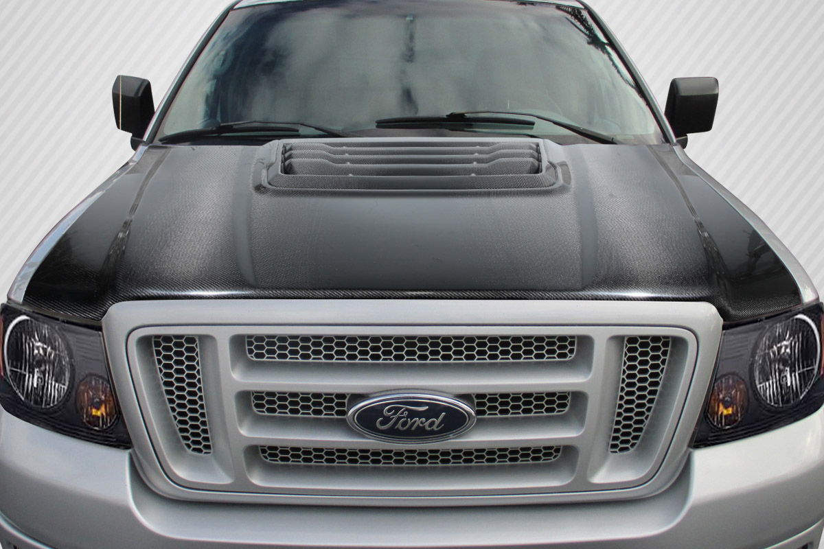 2004 Ford F150 0 Hood Body Kit - 2004-2008 Ford F-150 Carbon Creations Raptor Look Hood - 1 Piece