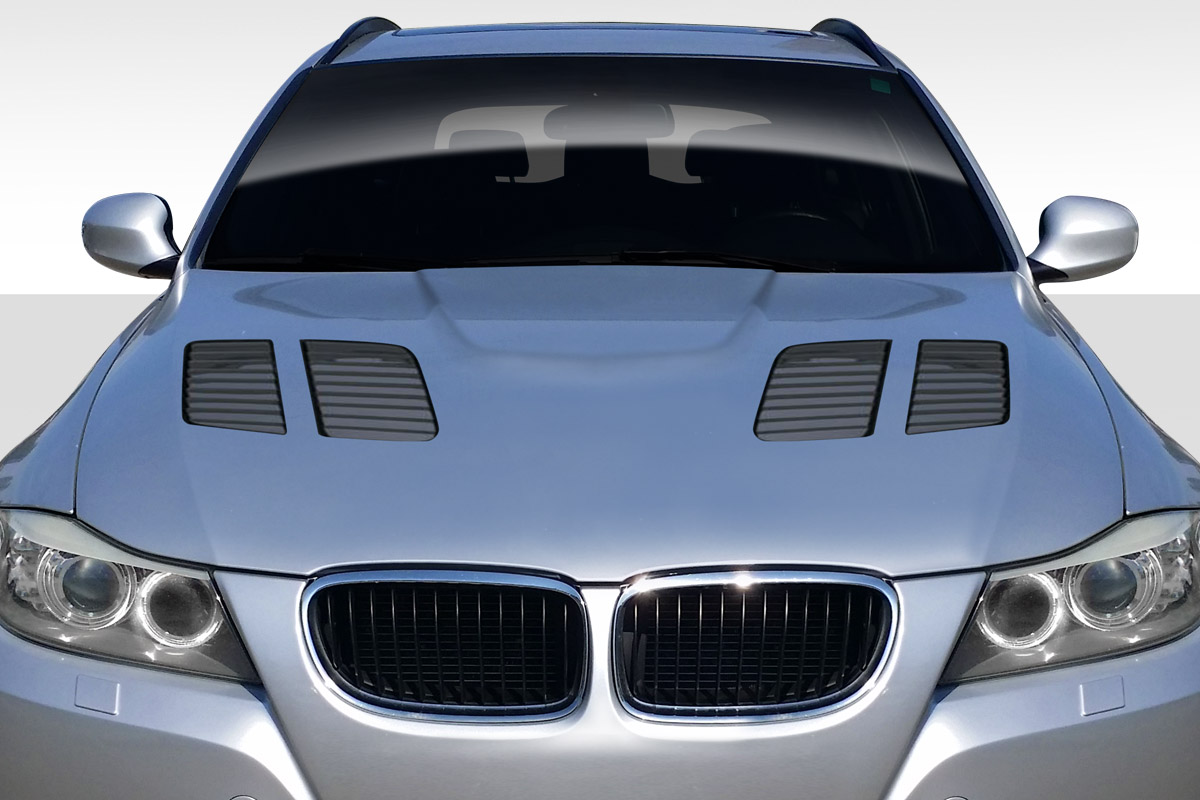 2009 BMW 3 Series 0 Fiberglass+ Hood Body Kit - 2009-2011 BMW 3 Series E90 Duraflex GTR Hood - 1 Piece