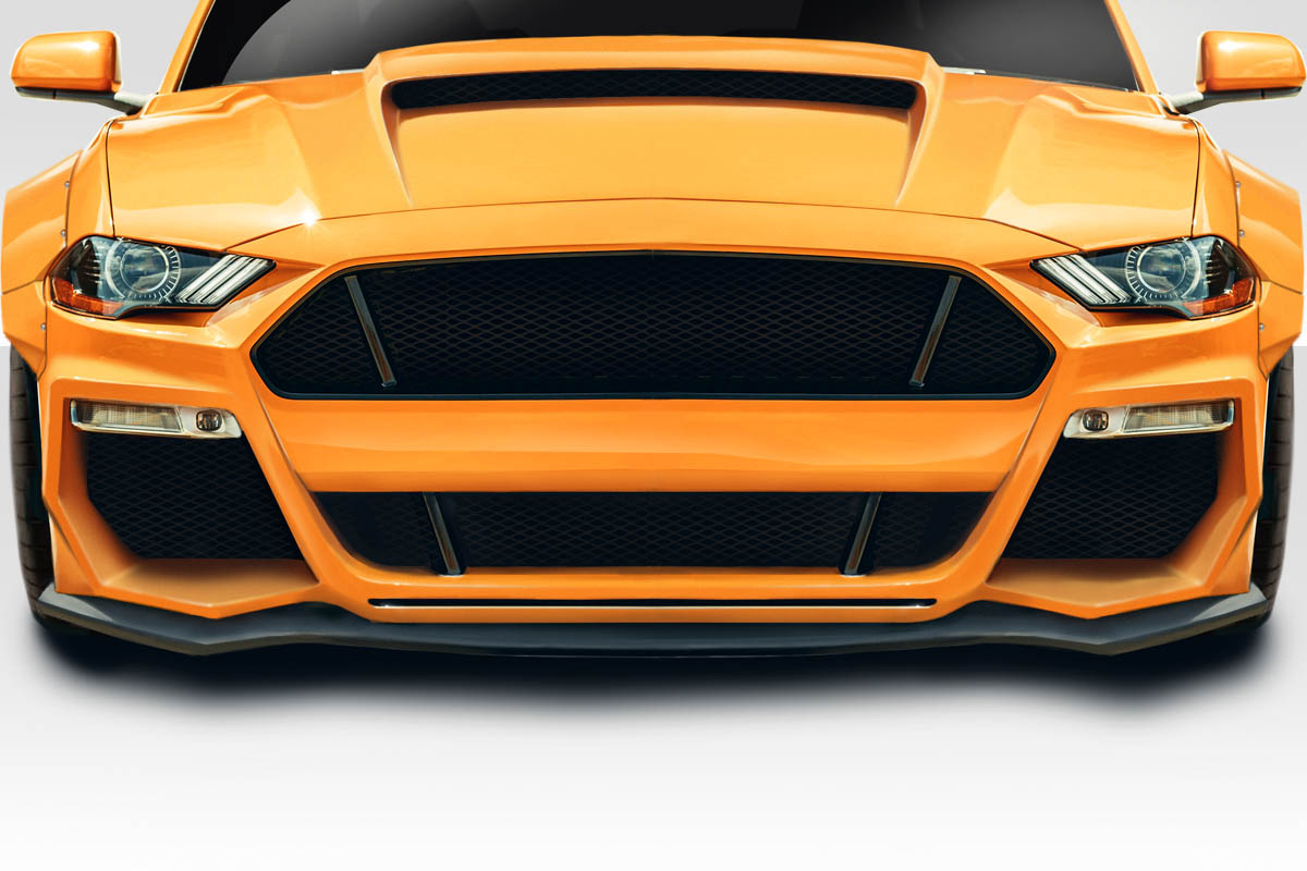 Fiberglass+ Front Lip-Add On Body Kit for 2019 Ford Mustang 0  - 2018-2019 Ford Mustang Duraflex Grid Front Lip Under Spoiler - 1 Piece