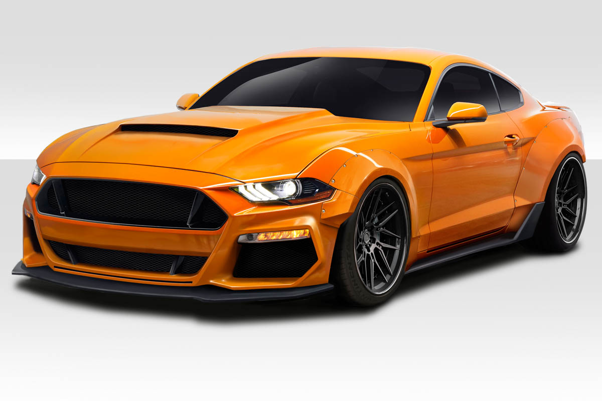 Fiberglass+ Kit Body Kit for 2018 Ford Mustang 0  - 2018-2019 Ford Mustang Duraflex Grid Wide Body Kit - 8 piece - Includes Grid Front Fender Flares (114997) Grid Rear Fender Flares (112567)