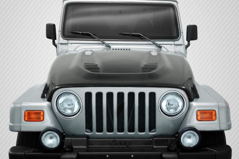 Welcome to Extreme Dimensions :: Inventory Item :: 1997-2006 Jeep Wrangler  Carbon Creations DriTech Power Dome Hood - 1 Piece